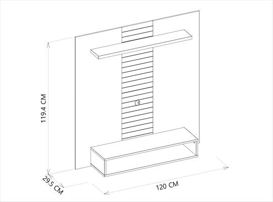 Panel de Tv Nixi Blanco Perla, Champaña 120X120