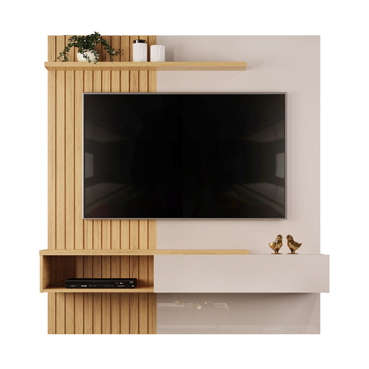 Panel de Tv Sari Natural, Off White 150X164