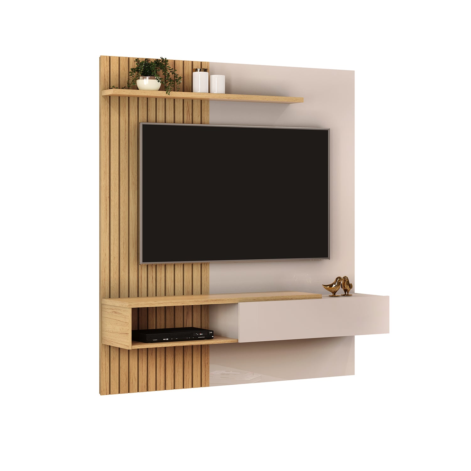 Panel de Tv Sari Natural, Off White 150X164