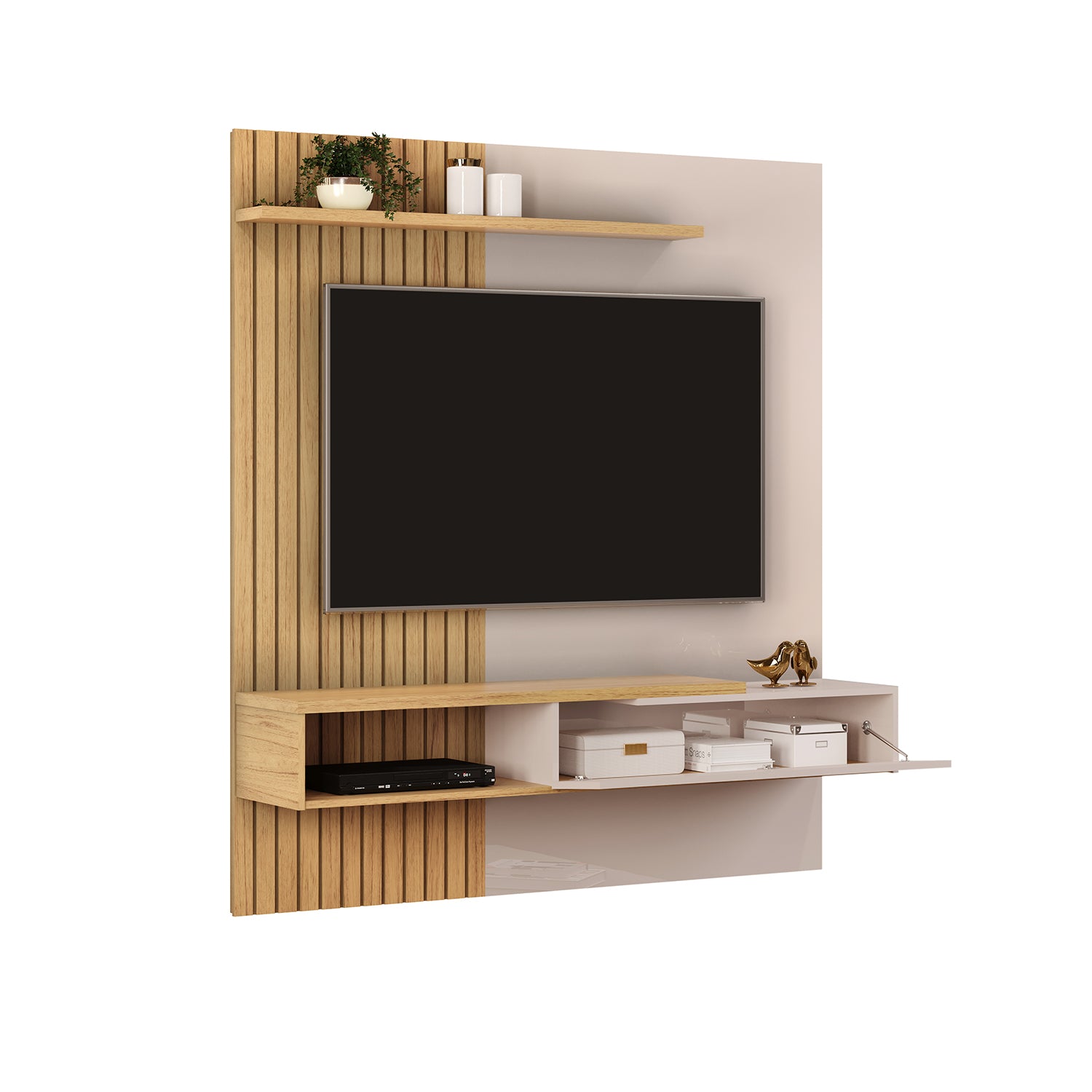 Panel de Tv Sari Natural, Off White 150X164