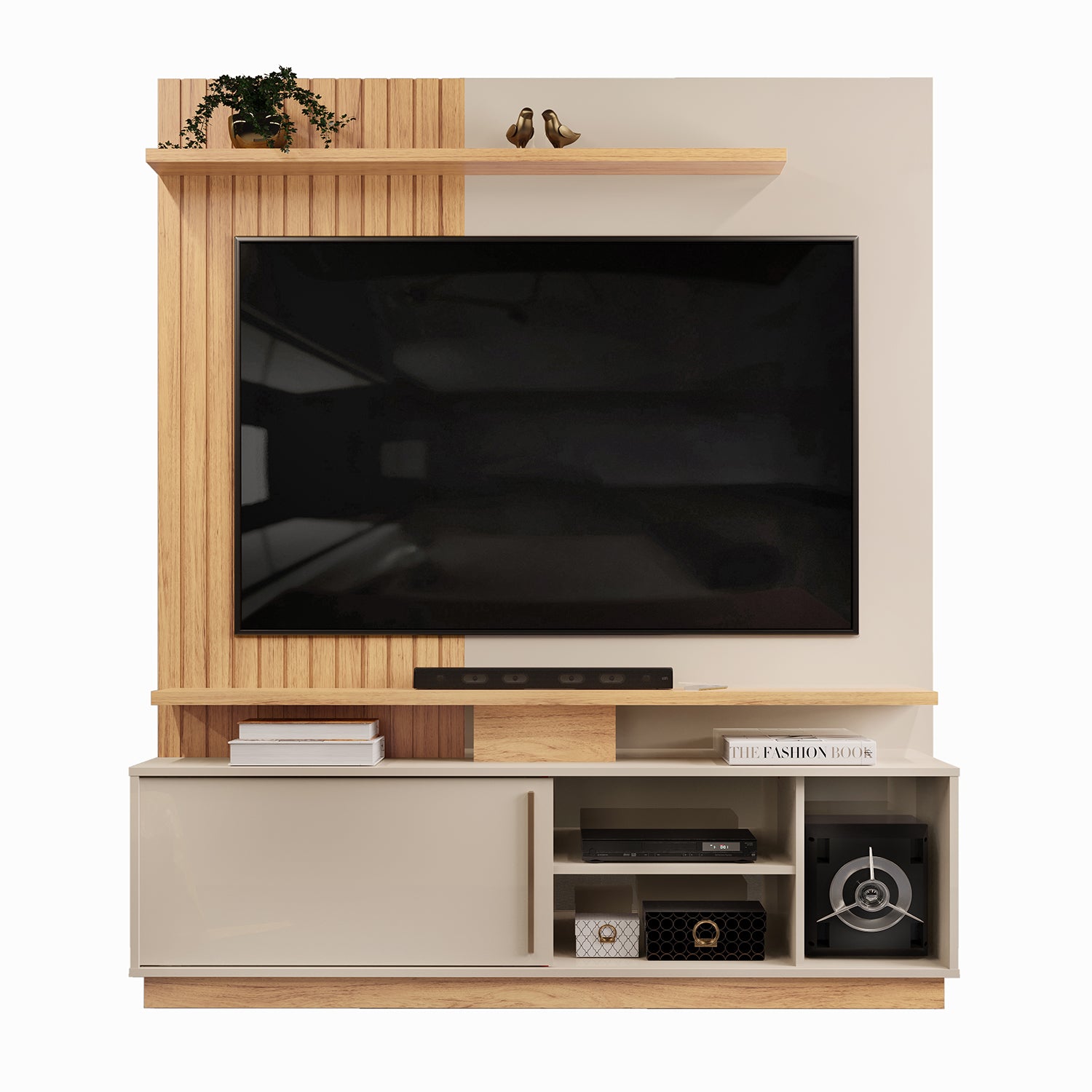 Centro de Entretenimiento Sari 150X179 Natural, Off white