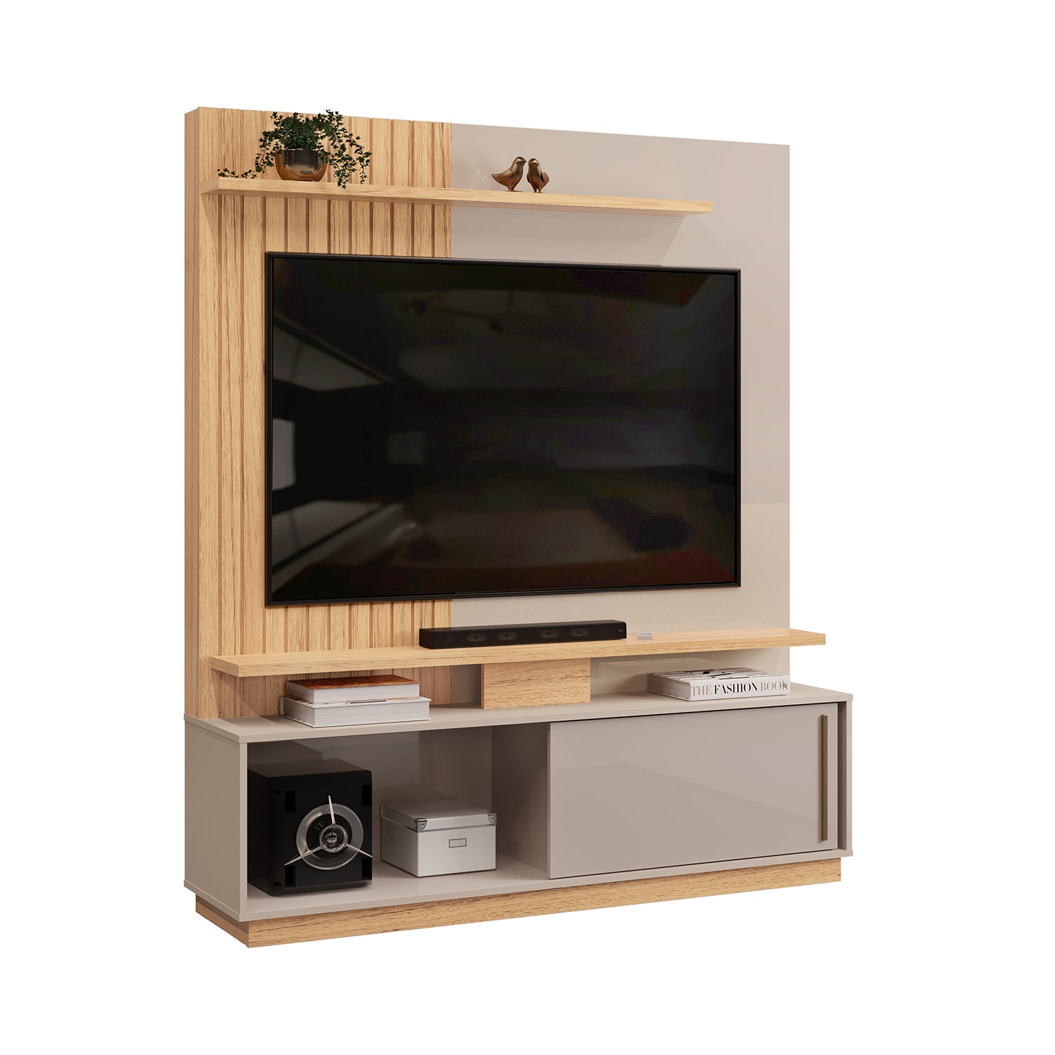 Centro de Entretenimiento Sari 150X179 Natural, Off white