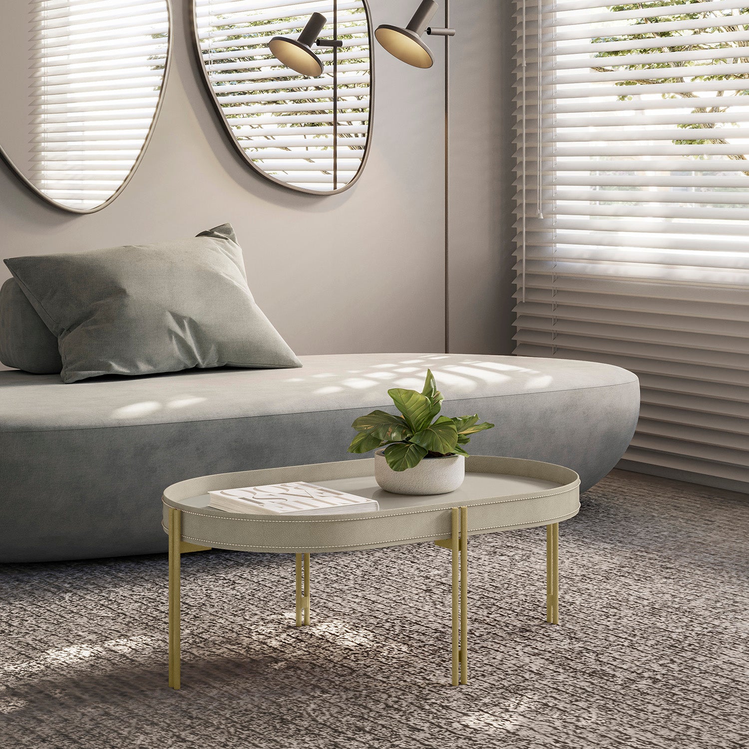 Mesa De Centro Liam Eurocuero Off White