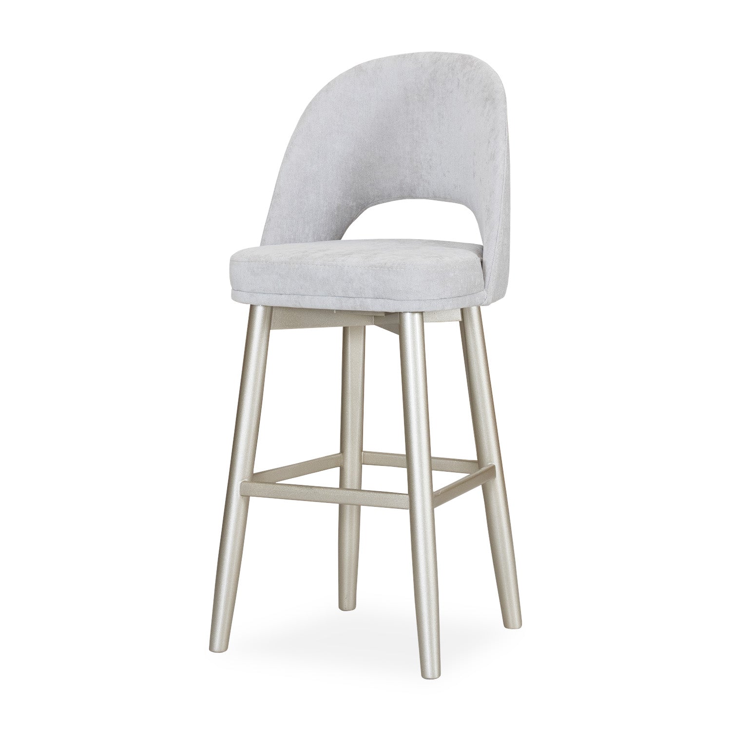 Silla Para Barra Versalles Velvet Emma Taupe, Champaña