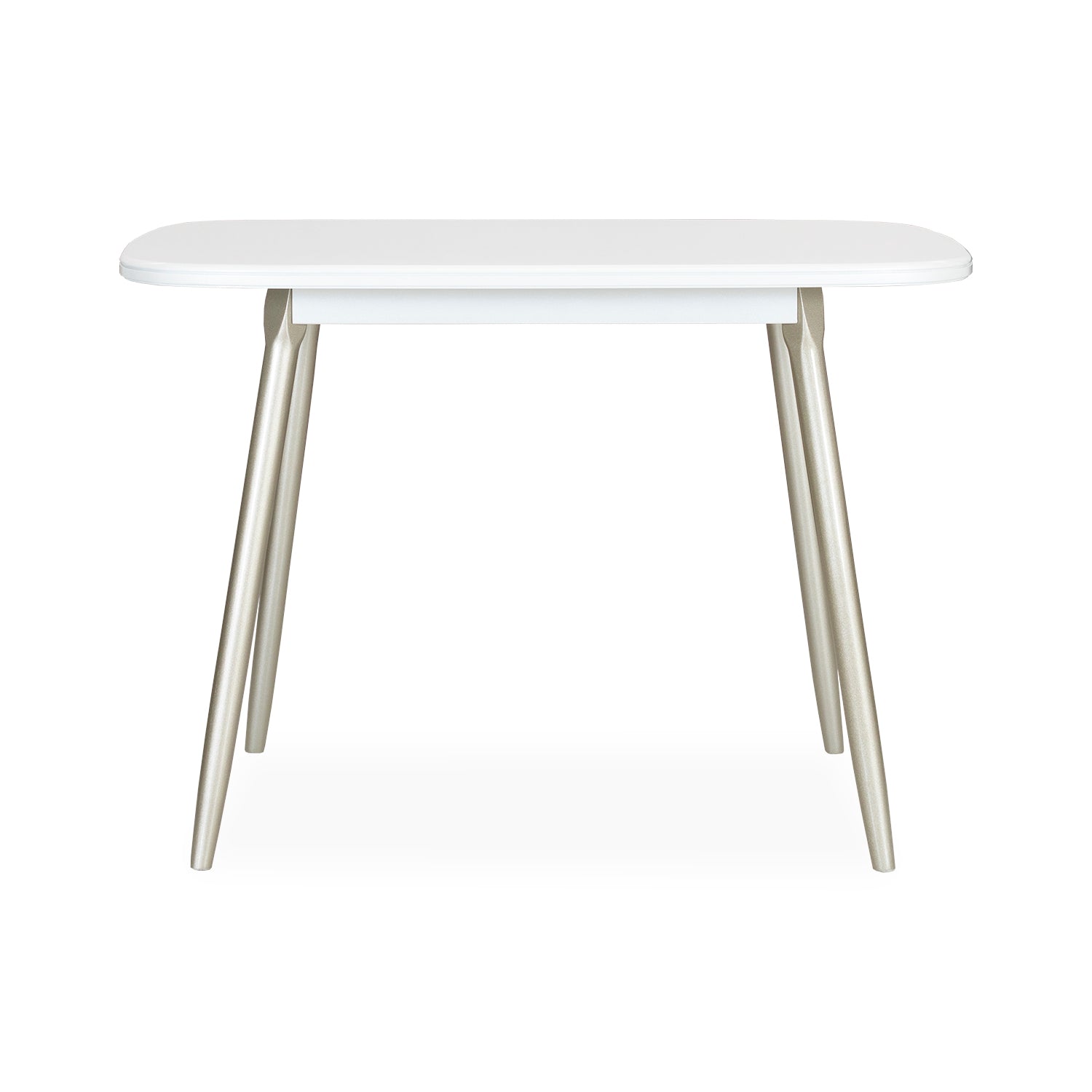 Comedor 4 Puestos Alina Velvet Almond Blanco Perla, Champaña