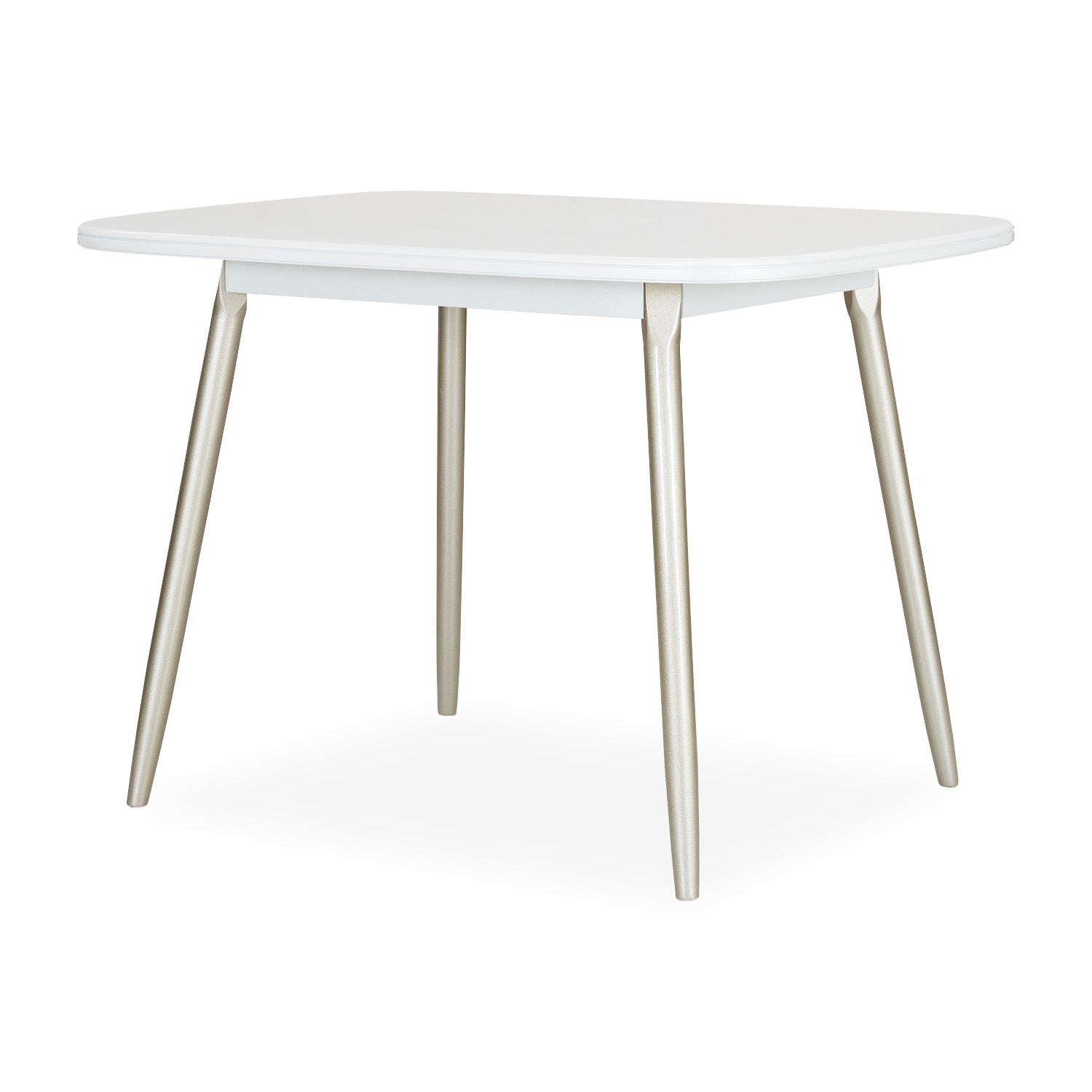 Comedor 4 Puestos Alina Velvet Almond Blanco Perla, Champaña