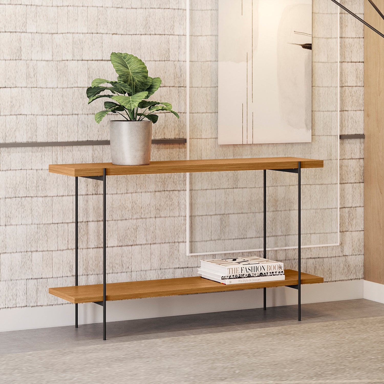 Consola Ash Natural, Negro