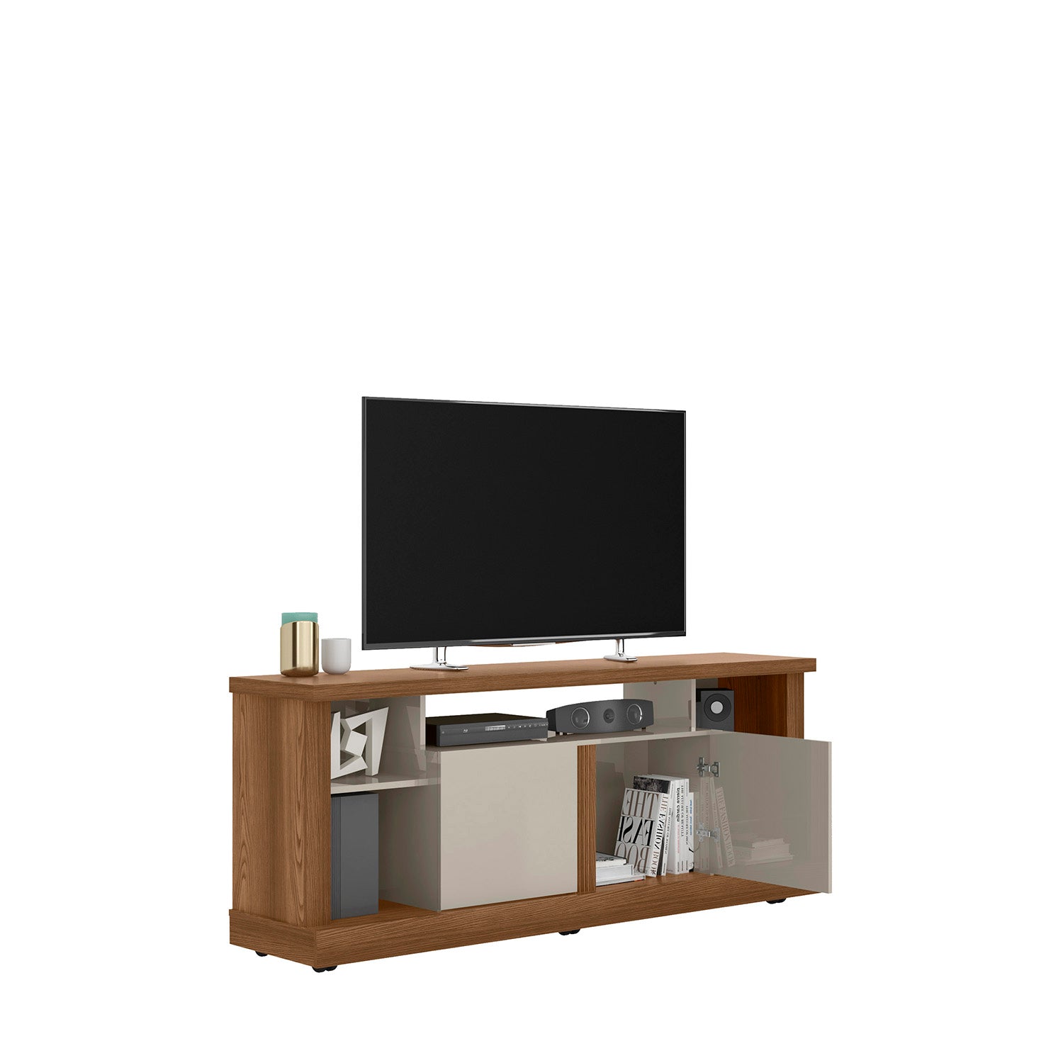 Mesa De Tv Lewis Avellana, Off White 160X66X37
