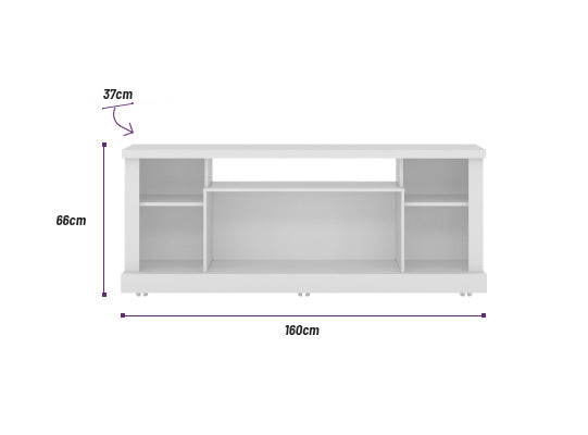 Mesa De Tv Lewis Avellana, Off White 160X66X37