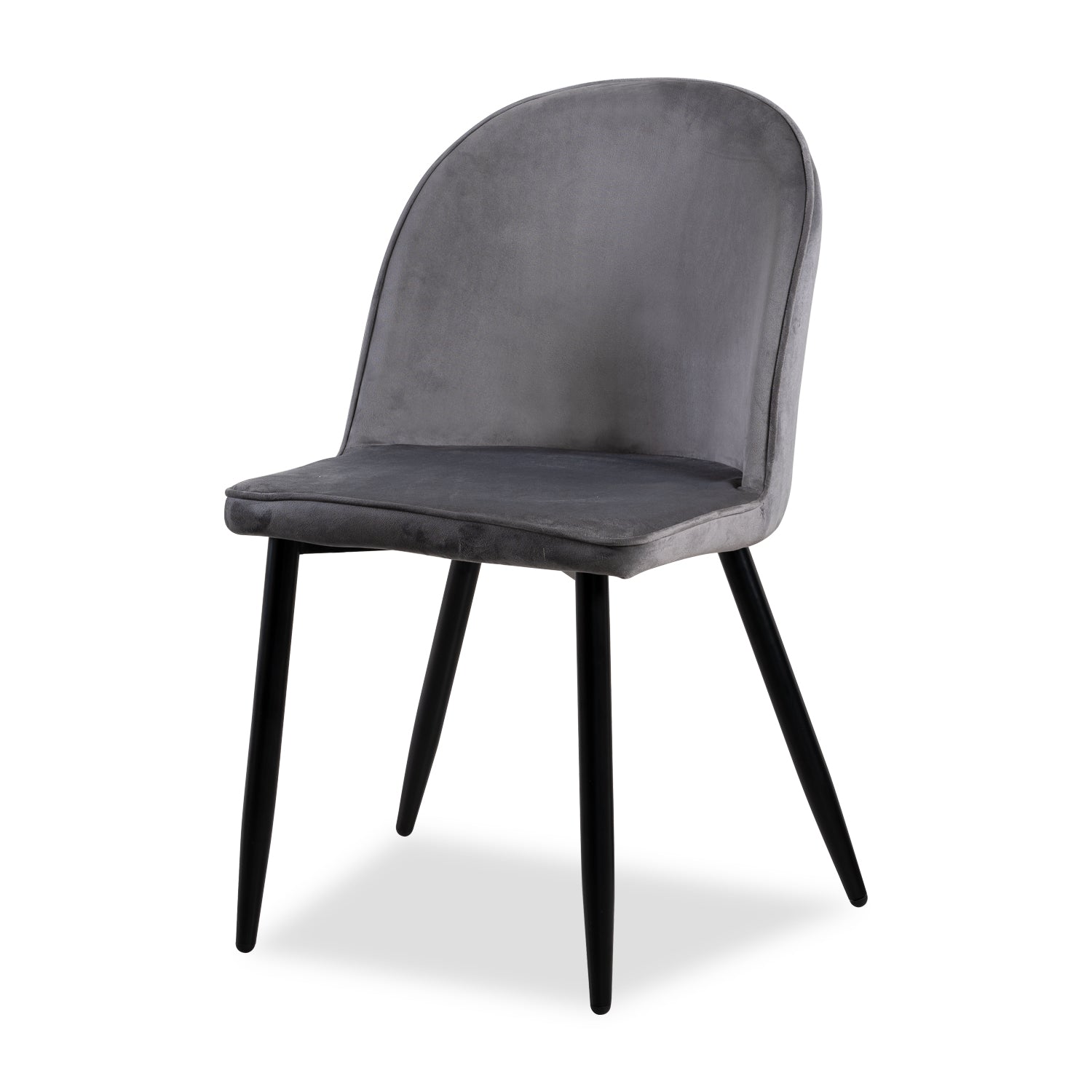 Silla De Comedor Mia Velvet Gris