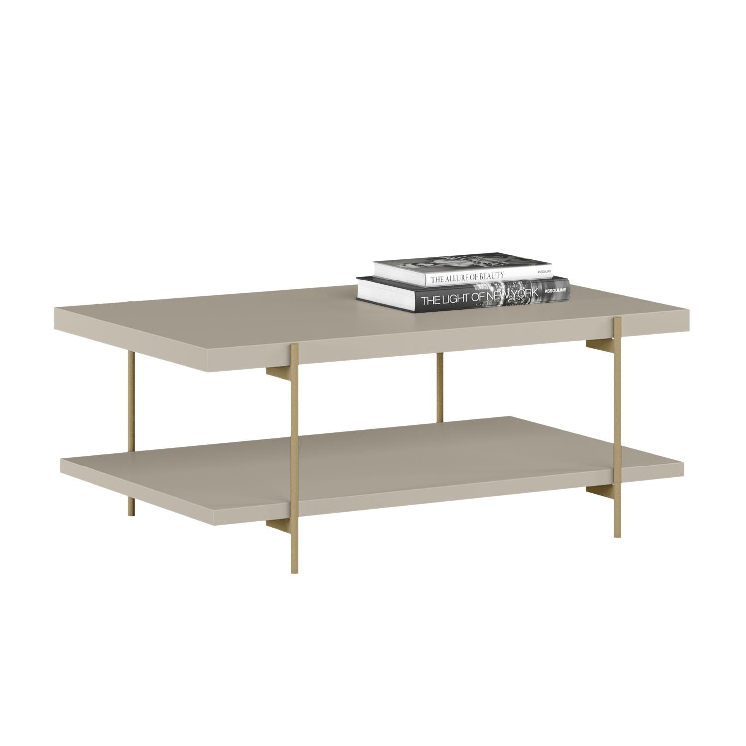 Mesa Centro Ash  Off White, Champaña