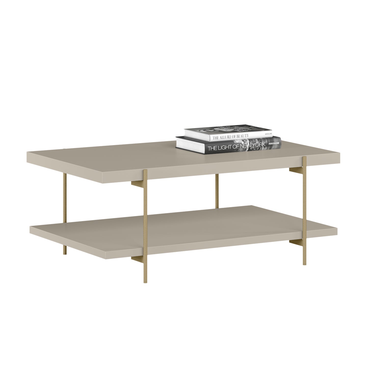 Mesa Centro Ash  Off White, Champaña