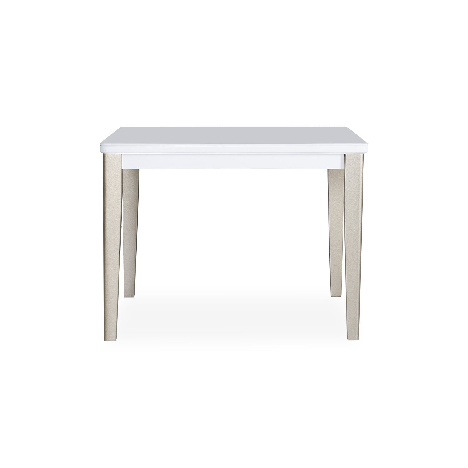 Mesa Comedor 4 Puestos Line Blanco Perla, Champaña