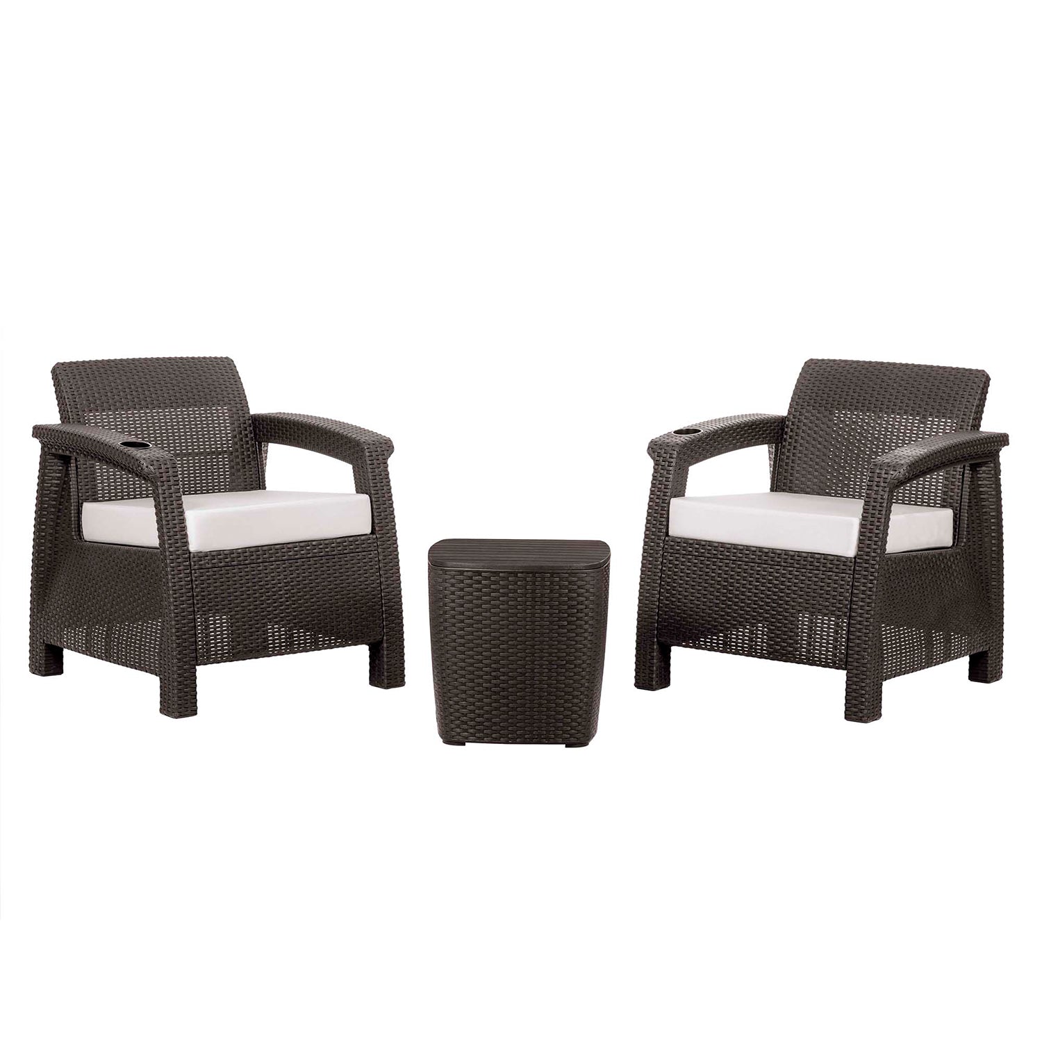 Juego Sala Set X3 Exterior Estar Ferrara Wengue