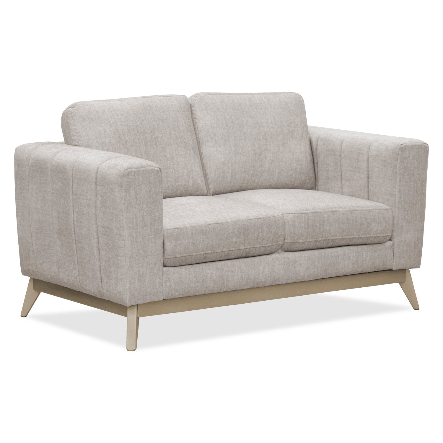 Sofa 2 Puestos Line Velvet Azafran Crudo, Champaña