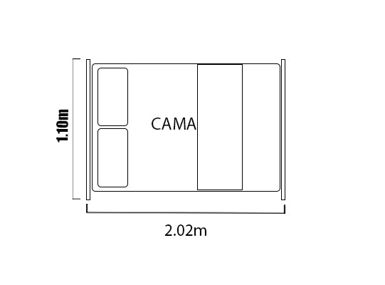 Cama 1.00 Moscu Champaña Marmol