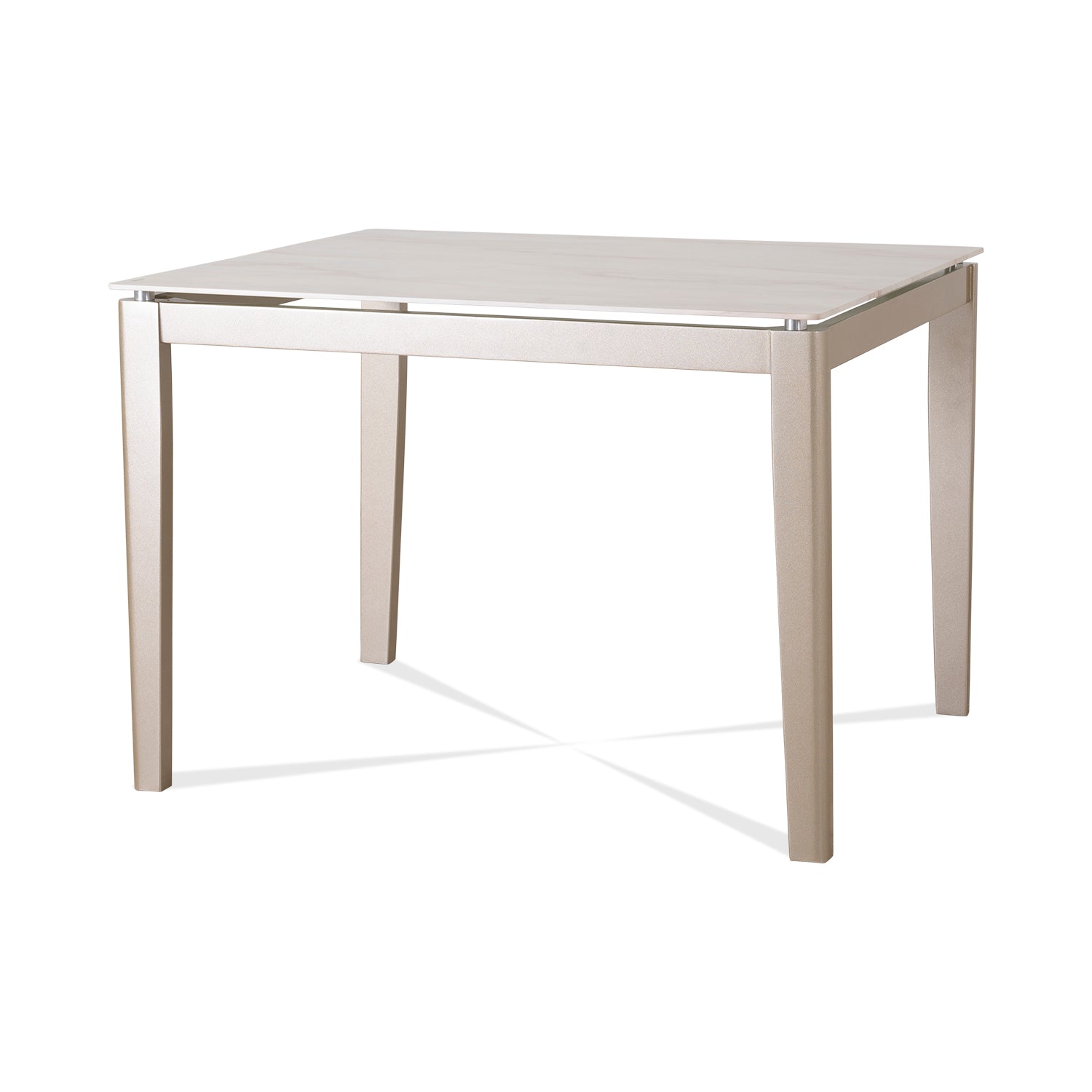 Comedor 4 Puestos Adam Velvet Azafran Crudo, Champaña 4 Sillas