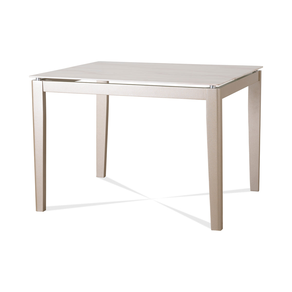 Comedor 4 Puestos Adam Velvet Azafran Crudo, Champaña 4 Sillas