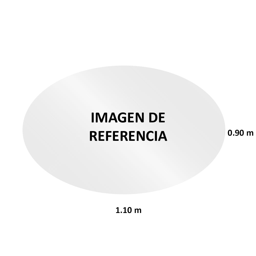 Vidrio 4Ptos Ian 90X110 Blanco Ovalado