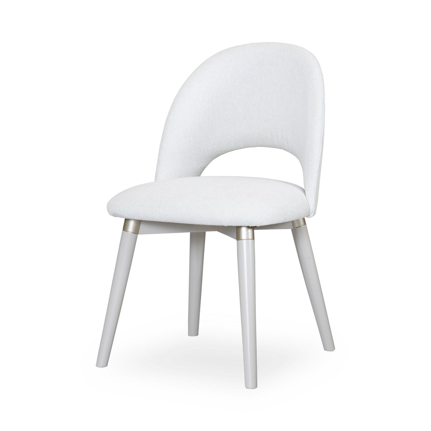 Comedor 4 Puestos Clara Microfibra Houston Beige, Crema