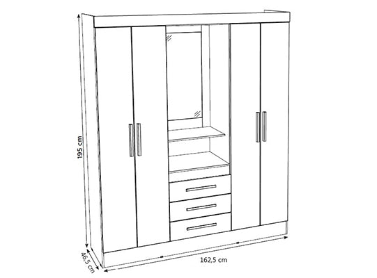 Closet Ellis Blanco 163X195X47