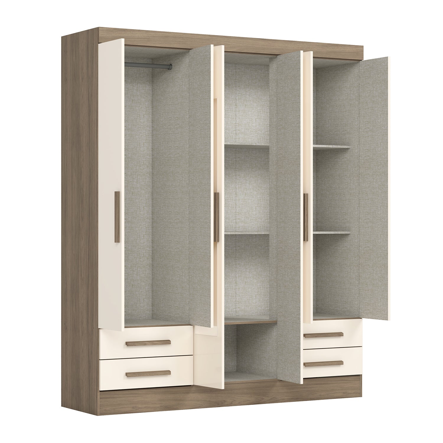 Closet Gian Natural, Off White 162X195X46