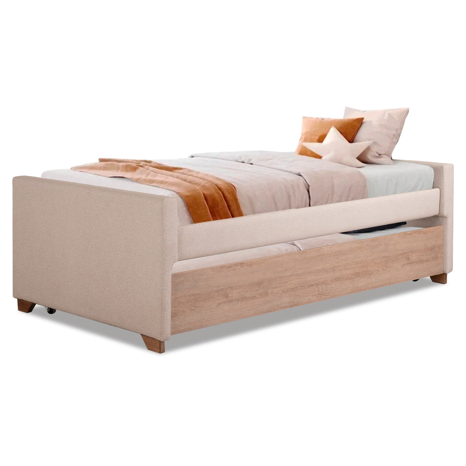 Cama Nido 1.00 Malta Eurolino Beige, Natural