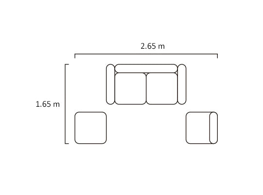 Juego de Sala Kenzo Velvet Atlas Marmol, Champaña