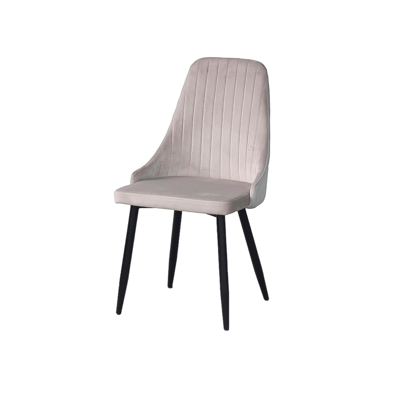 Silla De Comedor Ziu Velvet Beige, Negro