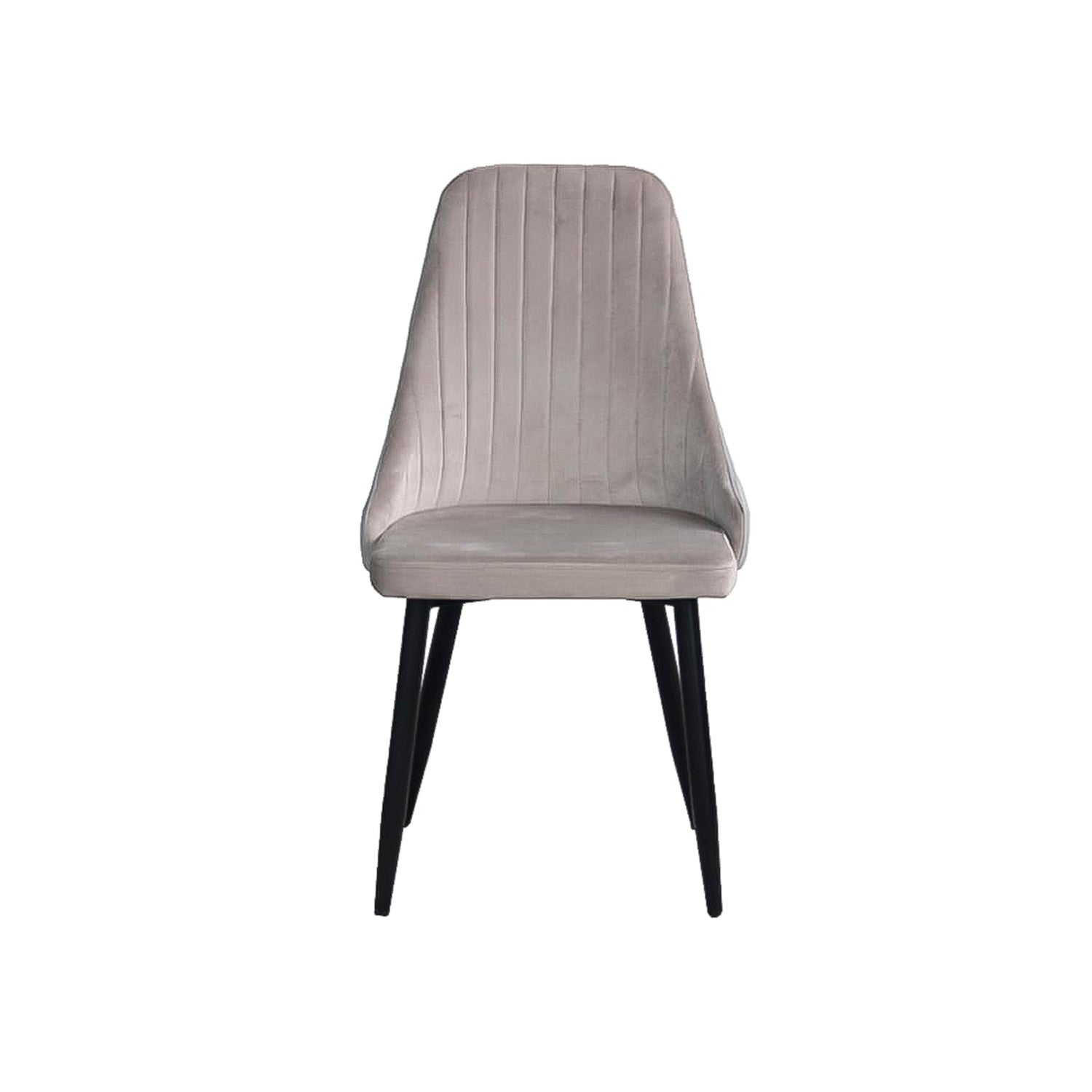 Silla De Comedor Ziu Velvet Beige, Negro