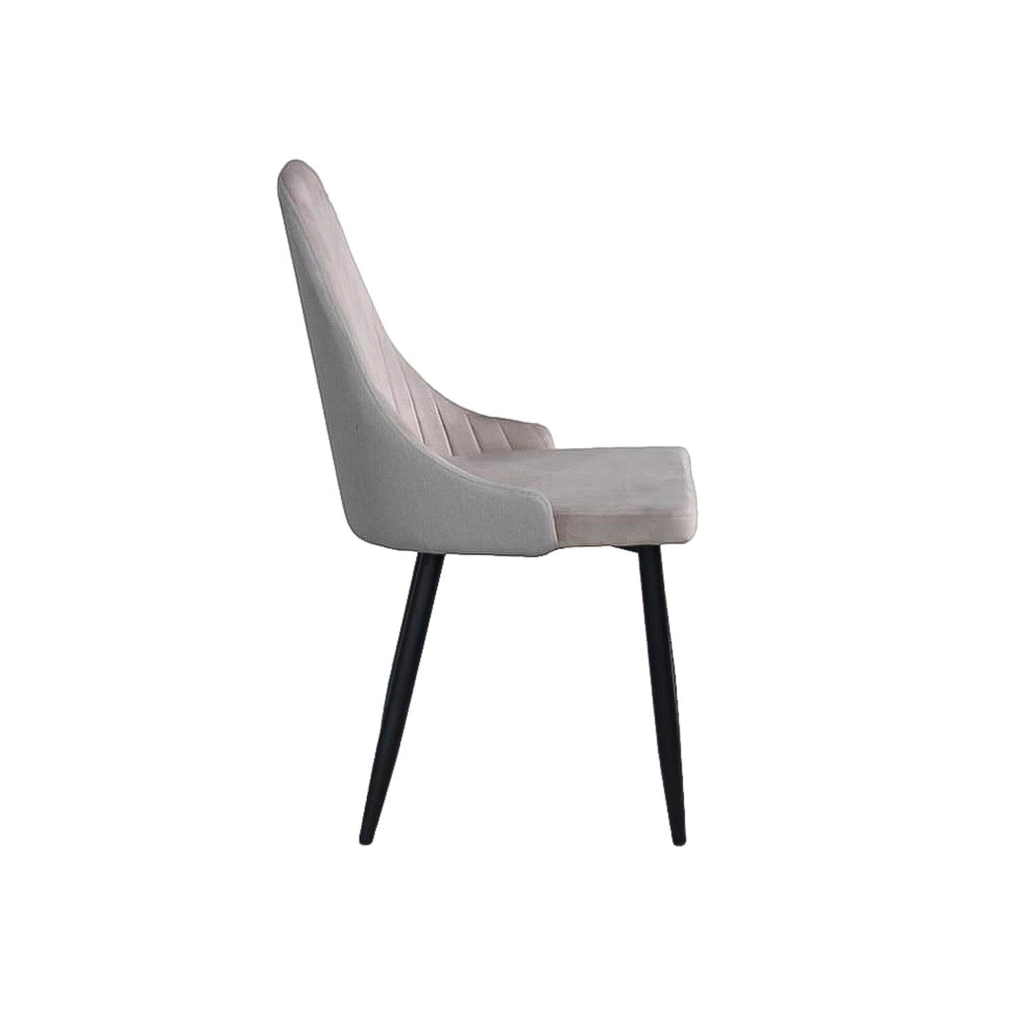 Silla De Comedor Ziu Velvet Beige, Negro