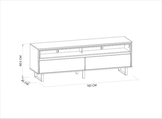 Mesa de Tv Marc Off White, Natural