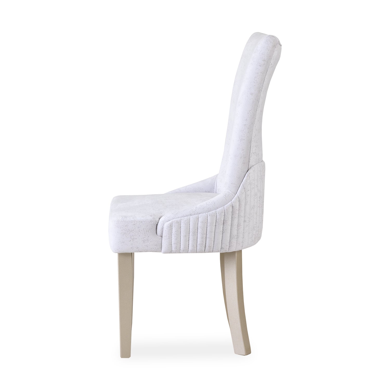 Comedor 6 Puestos Roma Velvet Eleganza Plata, Champaña