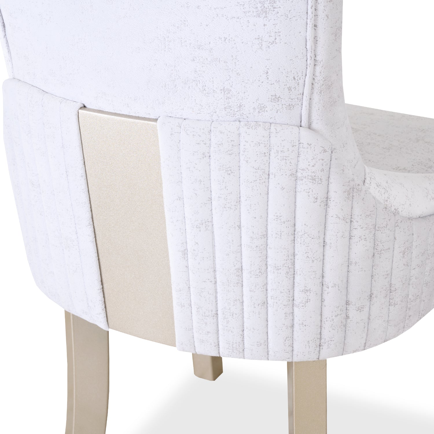 Comedor 6 Puestos Roma Velvet Eleganza Plata, Champaña