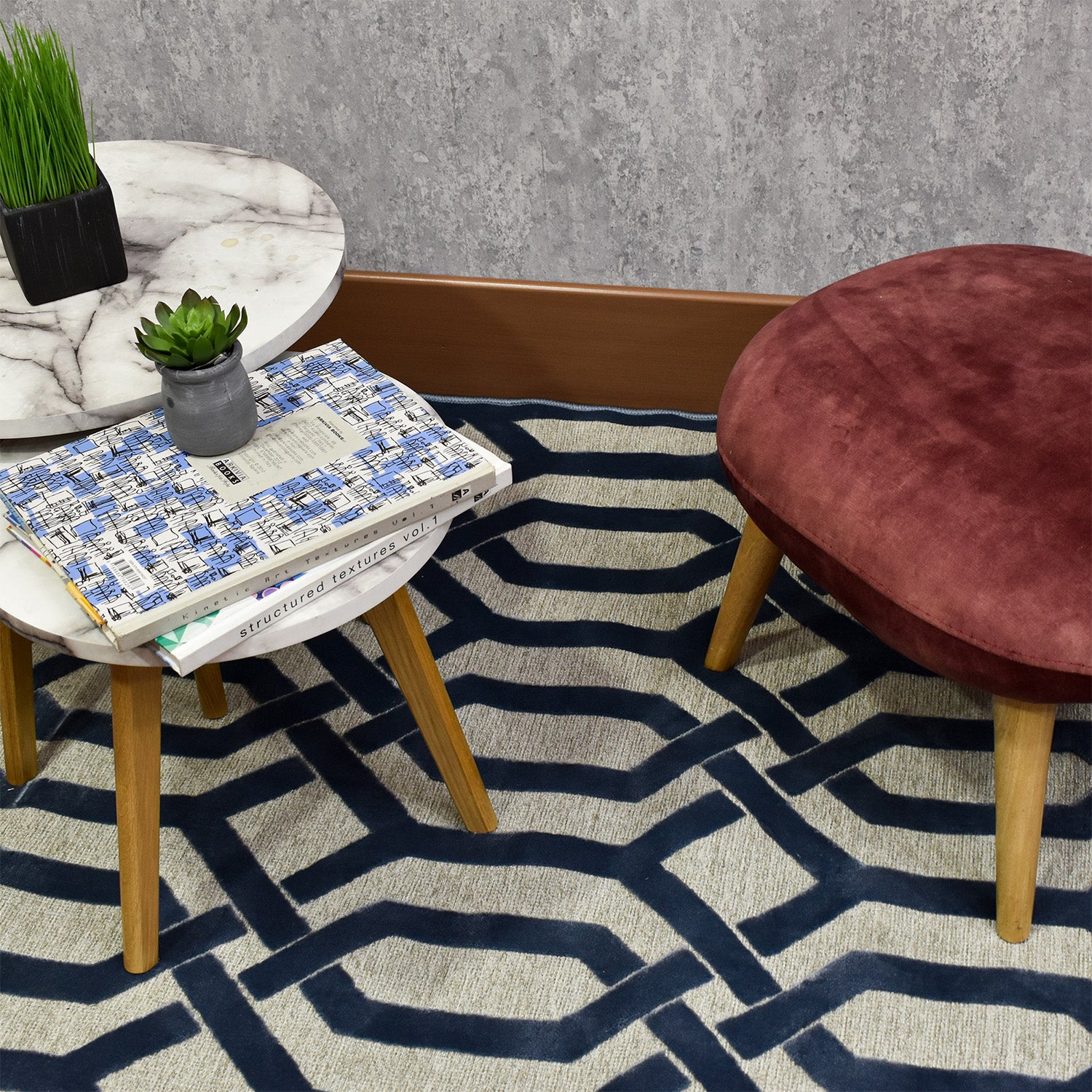 Alfombra 120X170 Azul Ferri