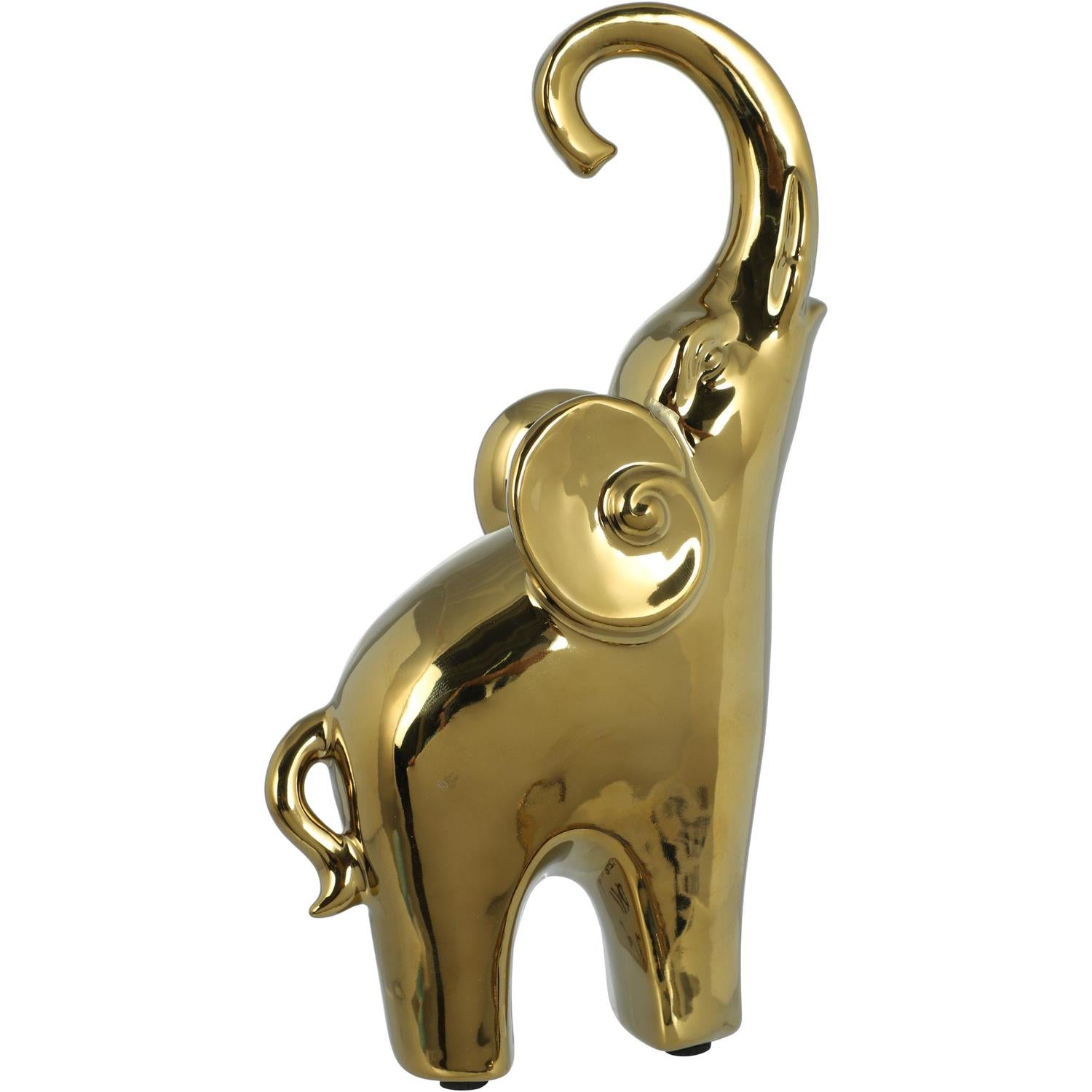 Figura 10X6X24.5 Oro Elefante