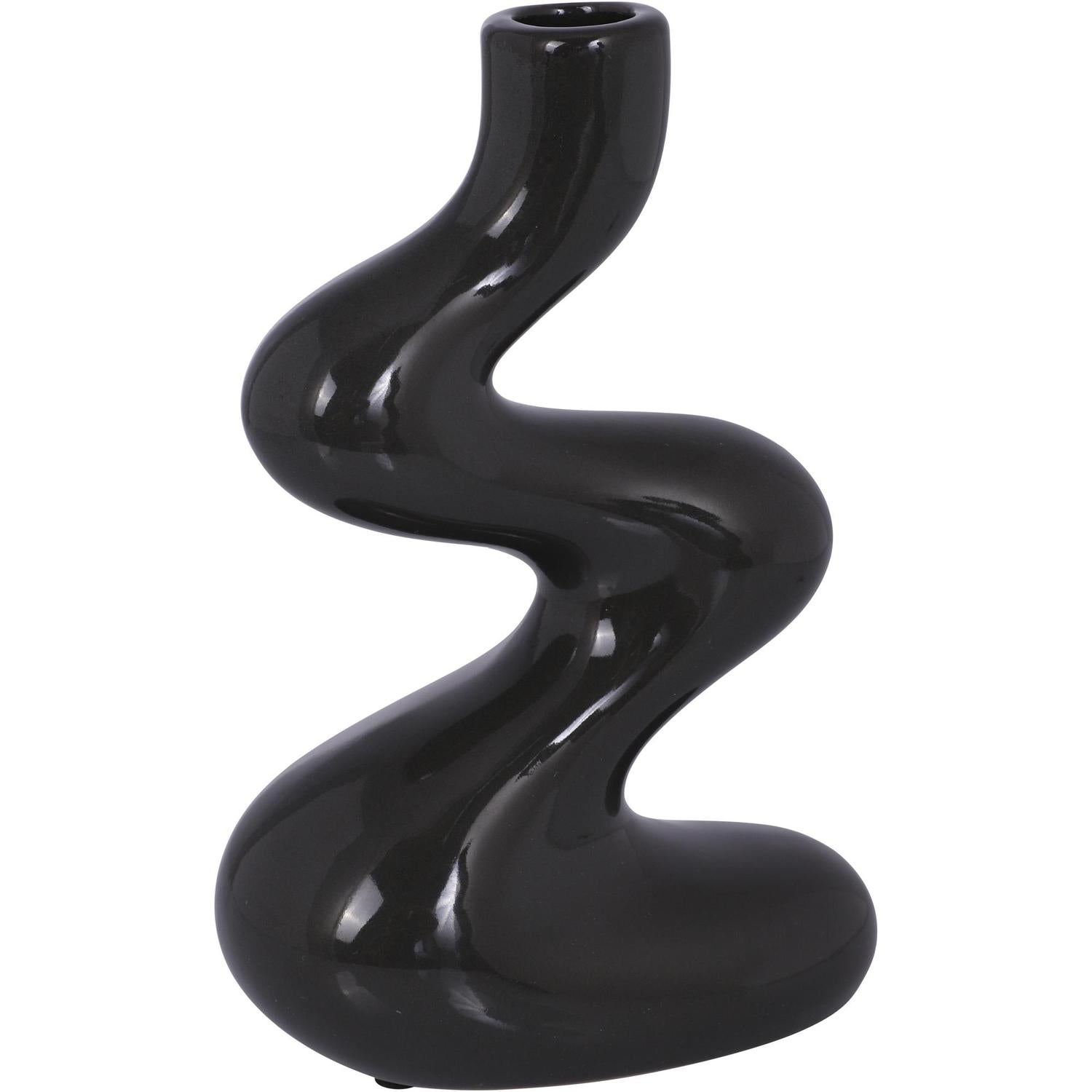 Figura 13.5X7.5X20 Negro Curvo