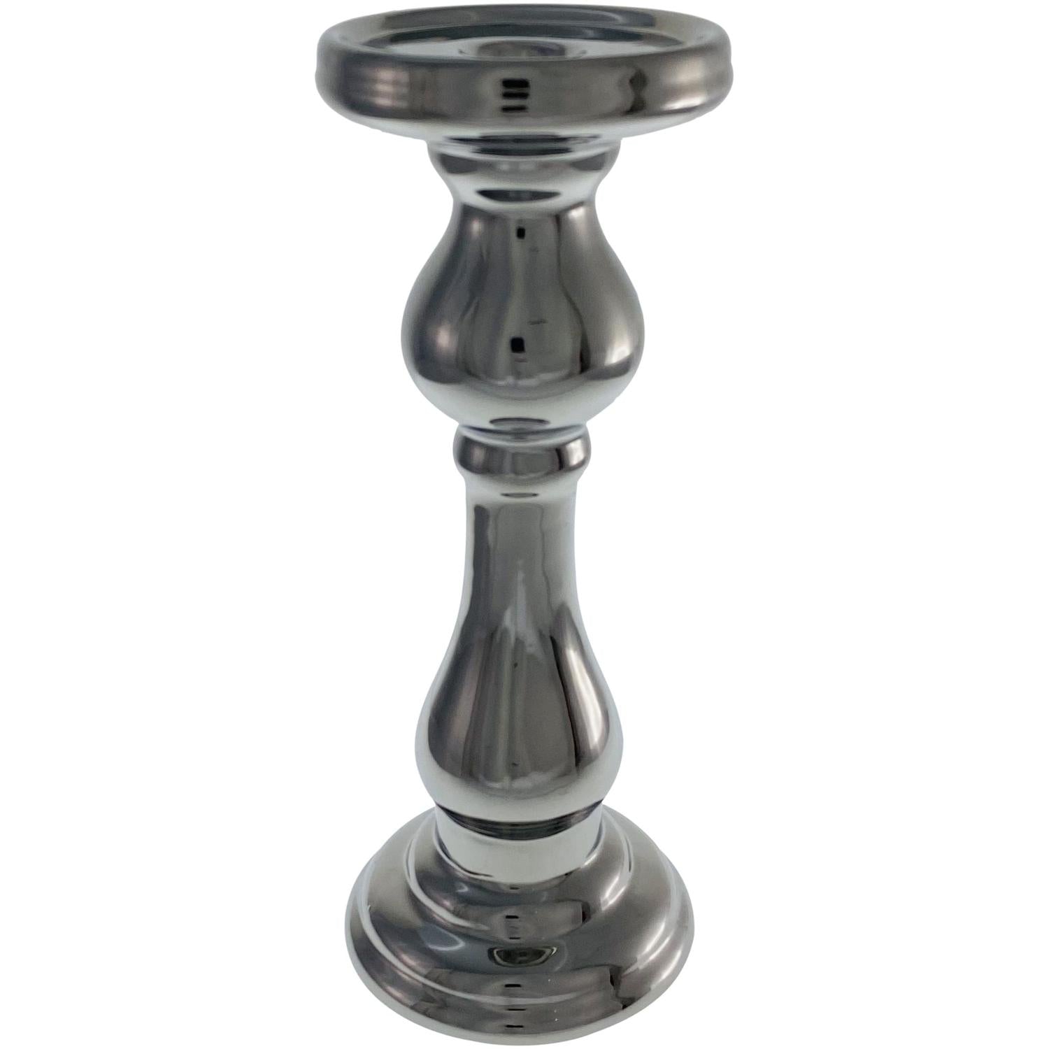 Candelabro 10.5X10.5X26.5Cm Plata Helena