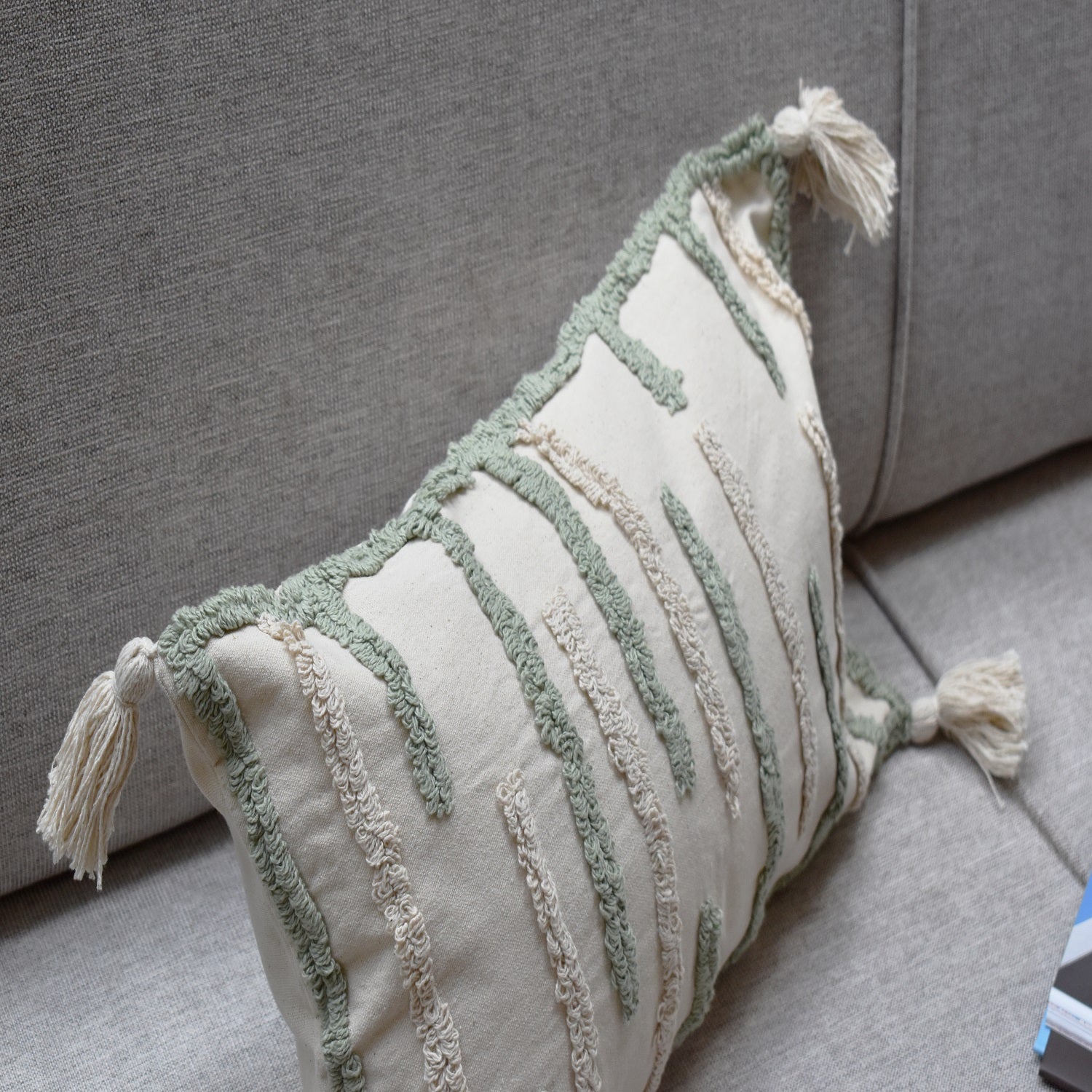 Cojin 30X50 Beige, Menta Rustic 019