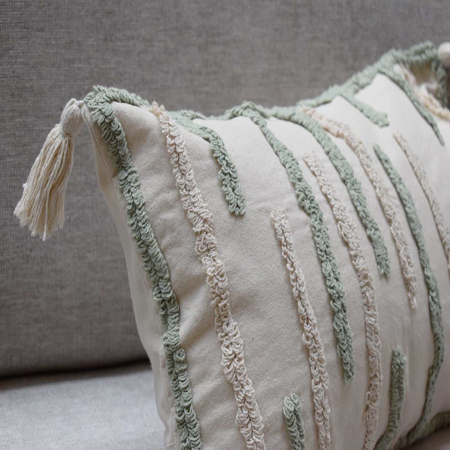 Cojin 30X50 Beige, Menta Rustic 019
