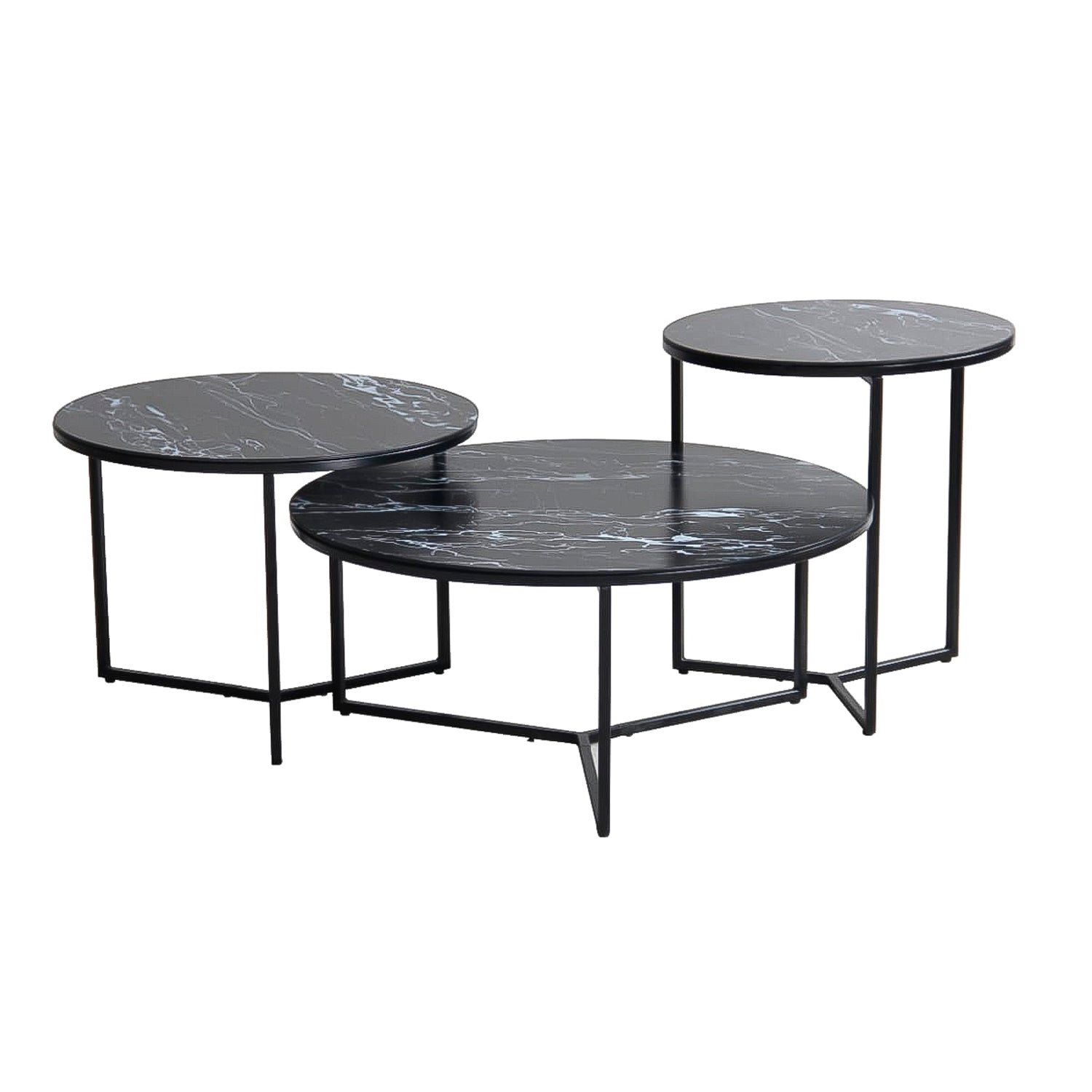 Mesa De Centro Venice Negro Set X3