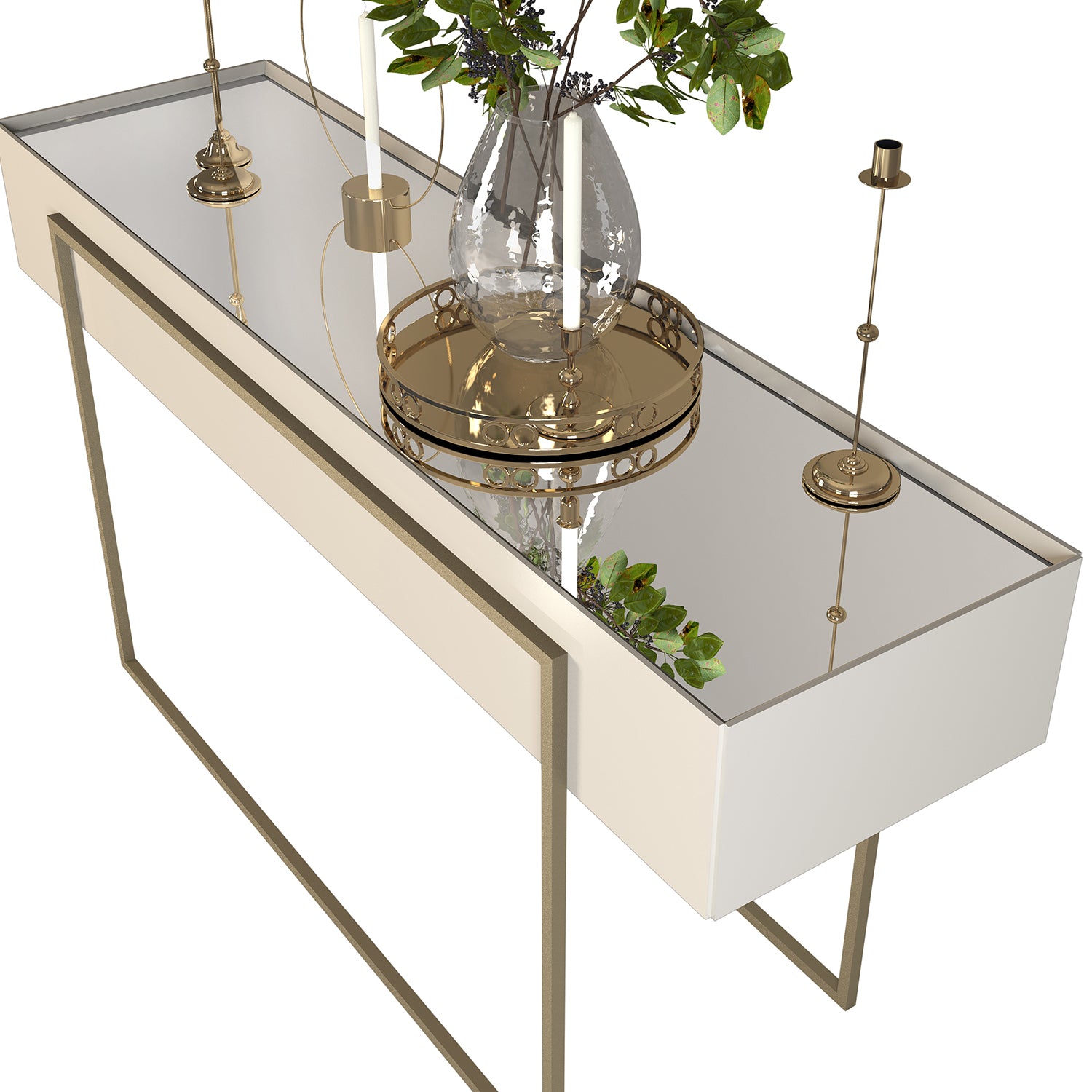 Consola Loft  Off White, Champaña B