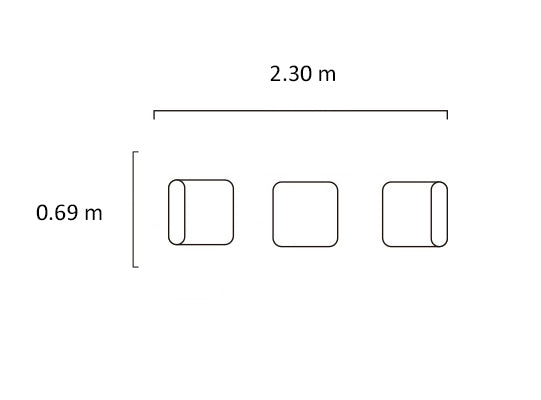 Juego Sala Set X3 Exterior Estar Ferrara Wengue