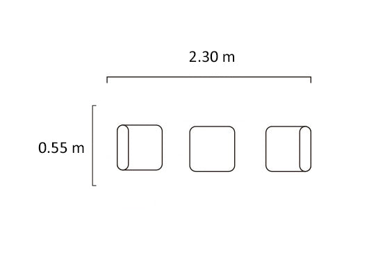 Juego Set X3 Exterior Madeira Tabaco