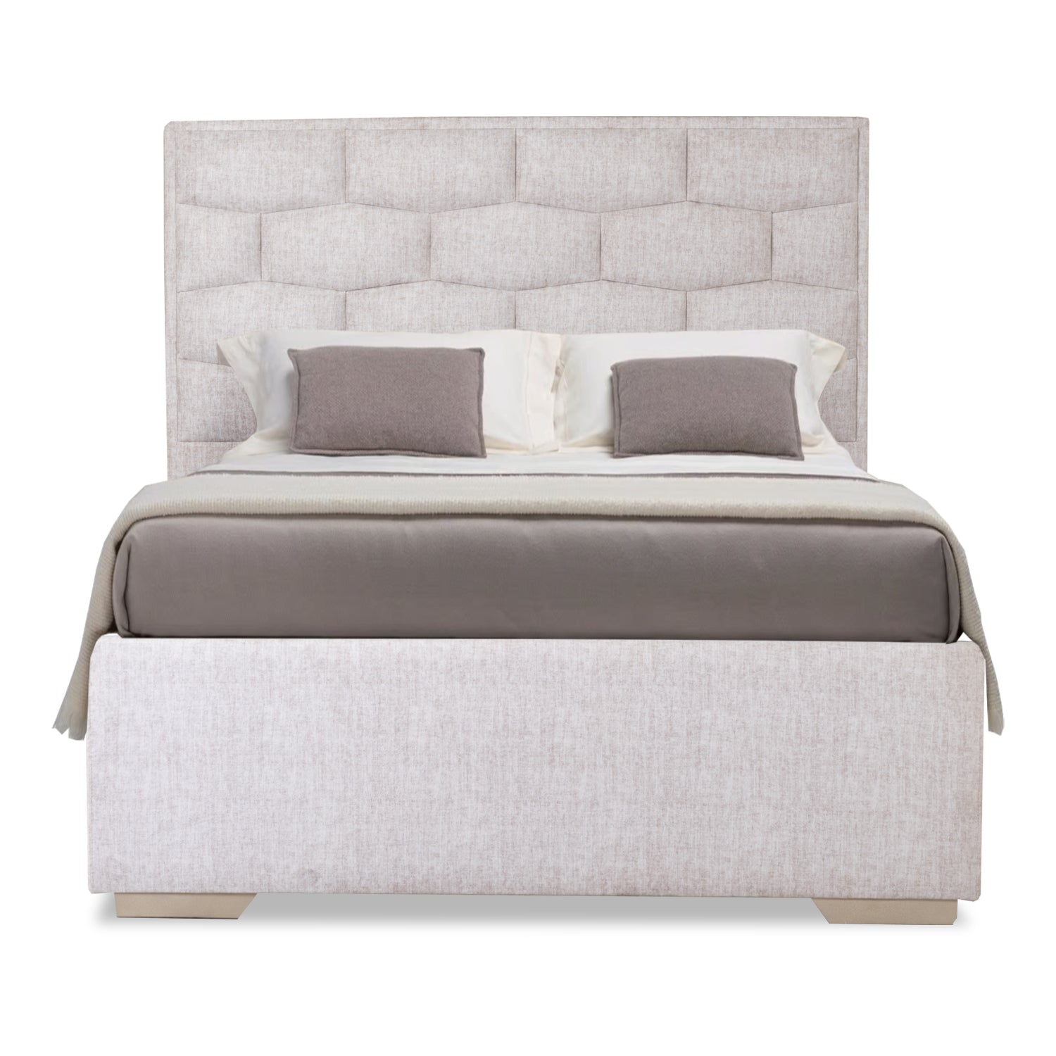Cama Doble Ruby Velvet Marmol,Champaña