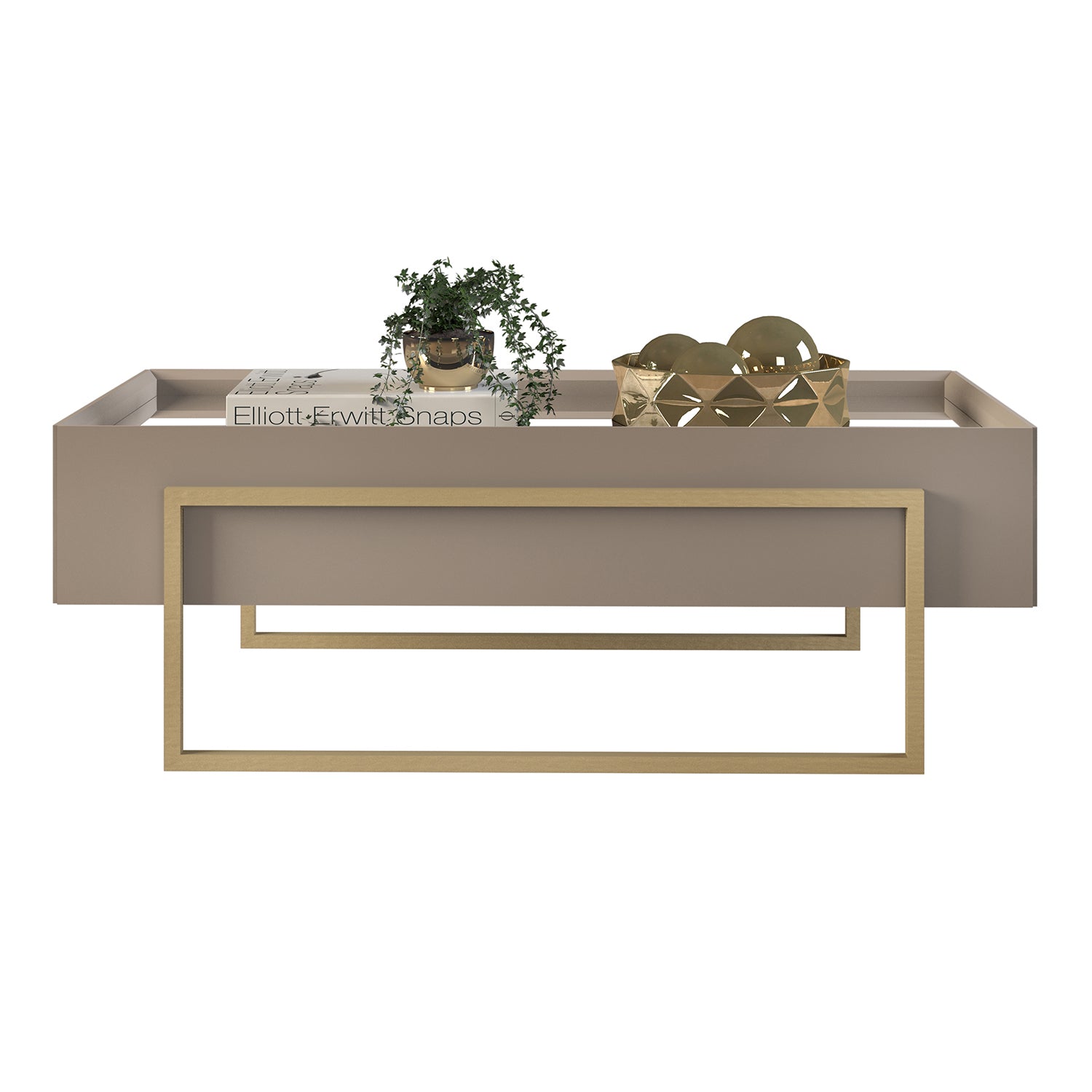 Mesa De Centro Loft Gris/Champaña B