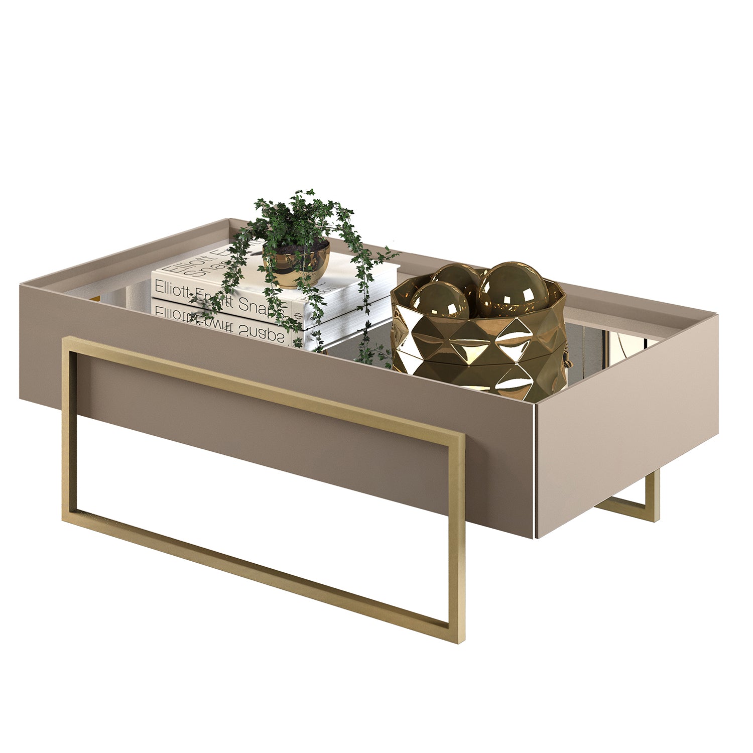 Mesa De Centro Loft Gris/Champaña B