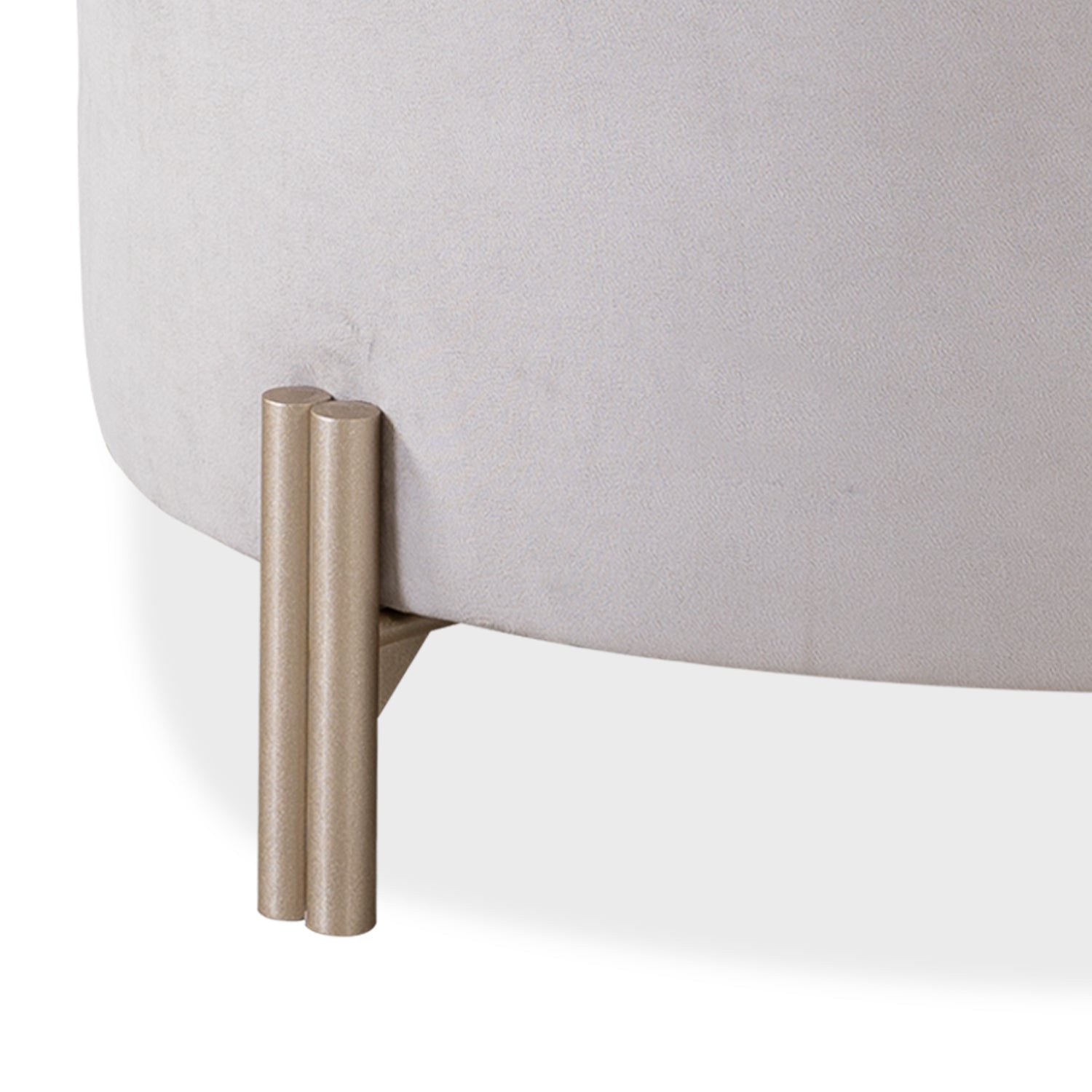 Puff Brooklyn Velvet Zarina Marmol, Champaña Premium