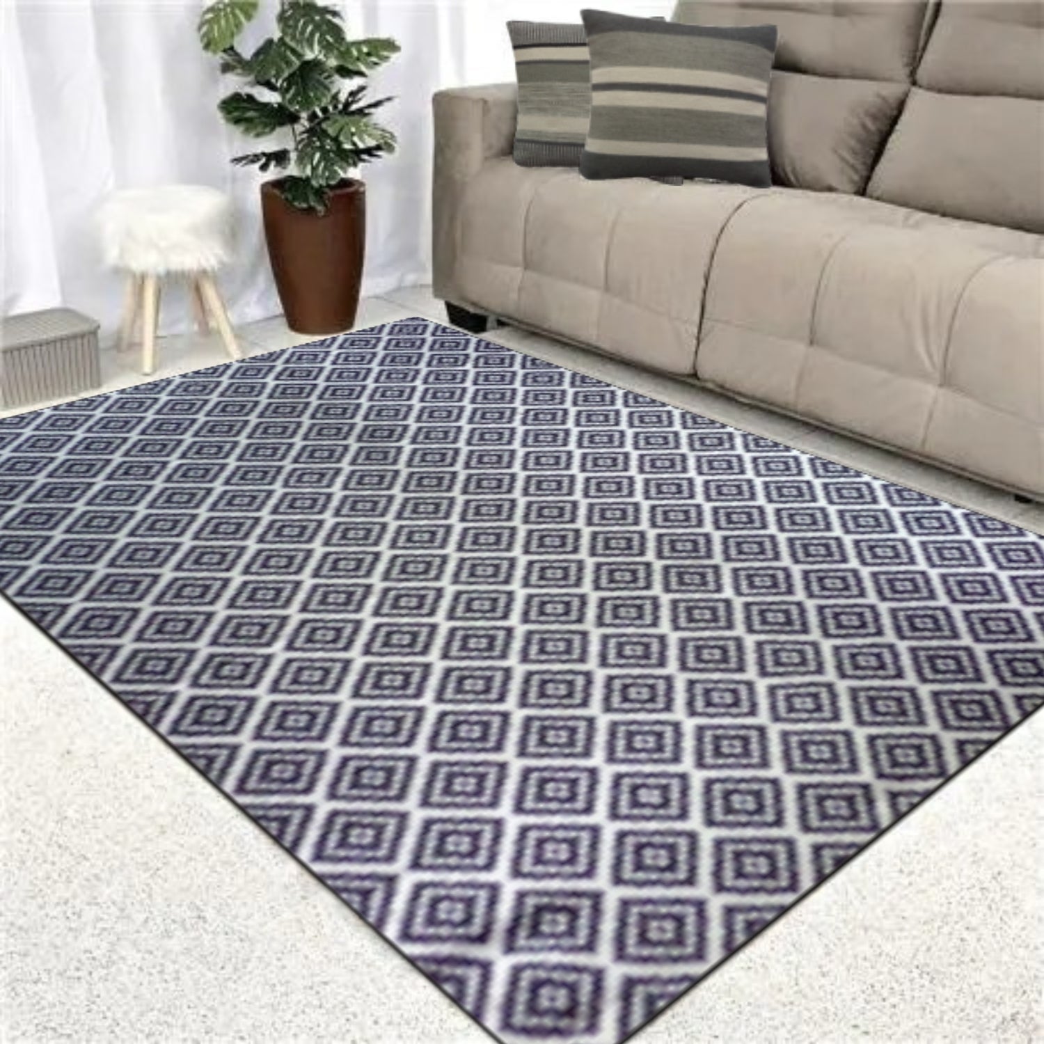 Alfombra 160X230 Beige/Negro Mallorca
