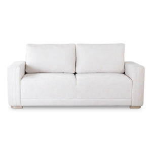 Sofá 3 Puestos Victoria Velvet Luxury Sand, Champaña